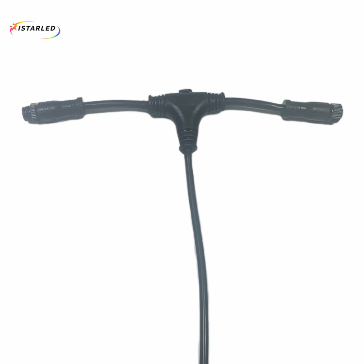 waterpproof 3pin 4pin 5pin T style power cable