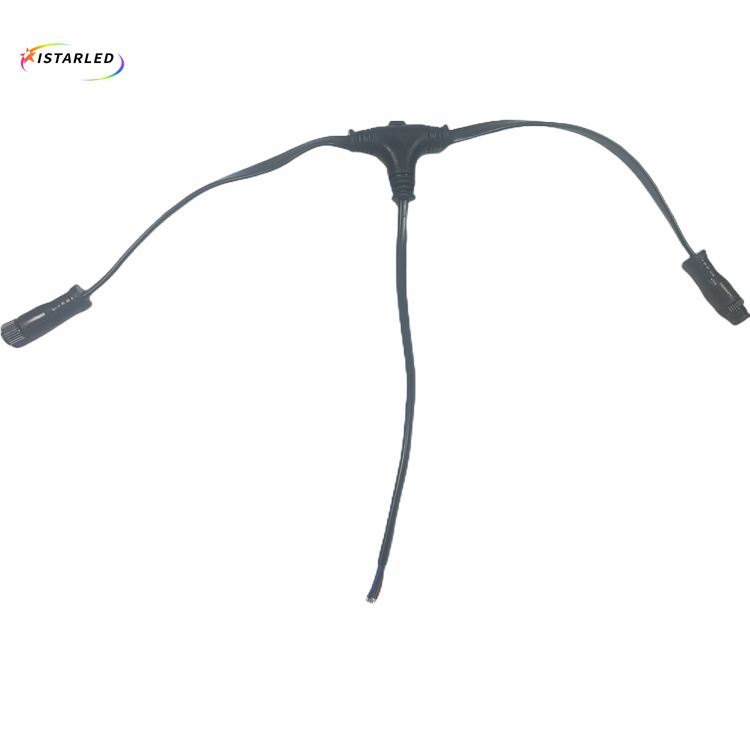 waterpproof 3pin 4pin 5pin T style power cable