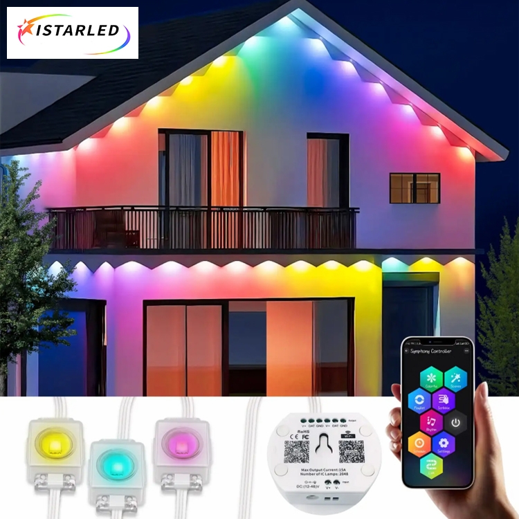 35mm 24v pixel rgb led eaves light string