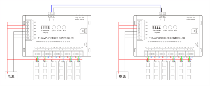 18 Channels Programmabe SD Card DC5-24V Single Color LED Amplifier