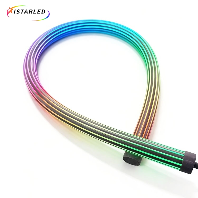 Black 3D 25MM 360 degree Stripe Neon RGB Pixel led strip
